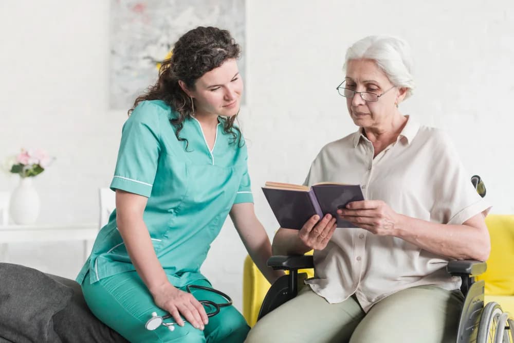 A therapist working one to one with a client
